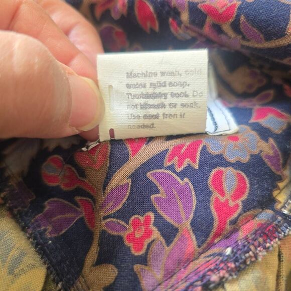 Mamo Howell for Liberty House Vtg. MuuMuu, Wht/Blue/Pink Floral, 3/4 Slv. EUC, L - Picture 3 of 16